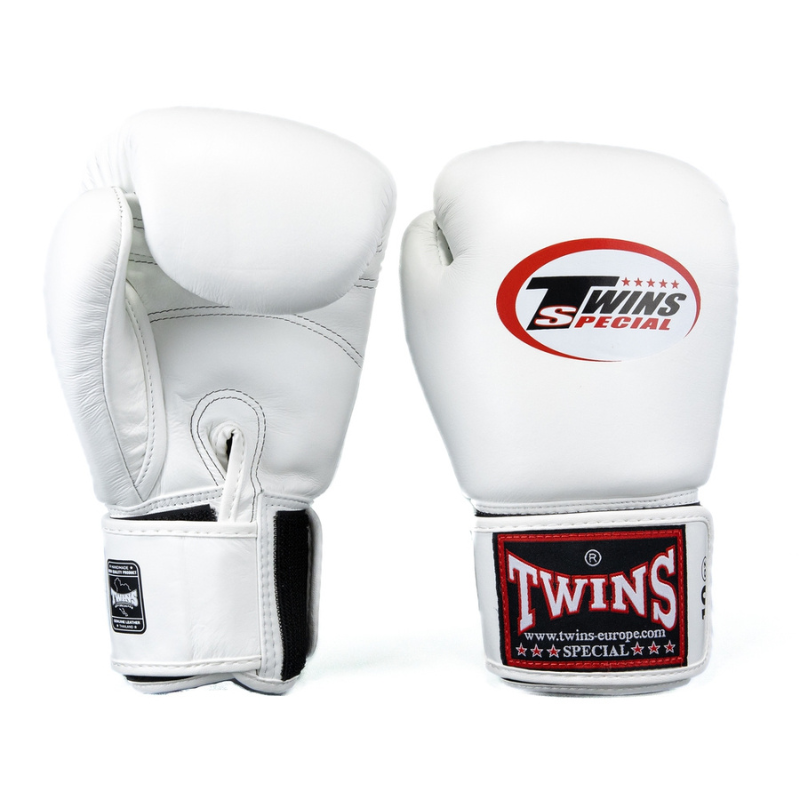 Luvas de boxe brancas Twins BG-N V2