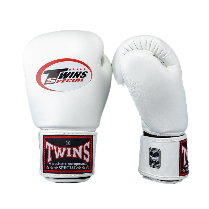Luvas de boxe brancas Twins BG-N V2