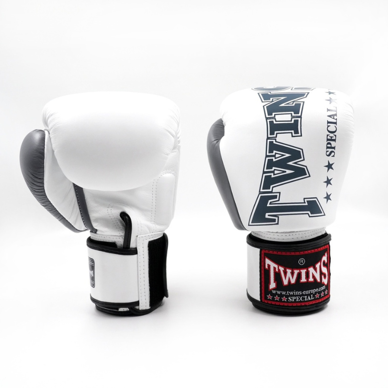 Guantes de boxeo Twins BGVL 8 Blanco/Gris