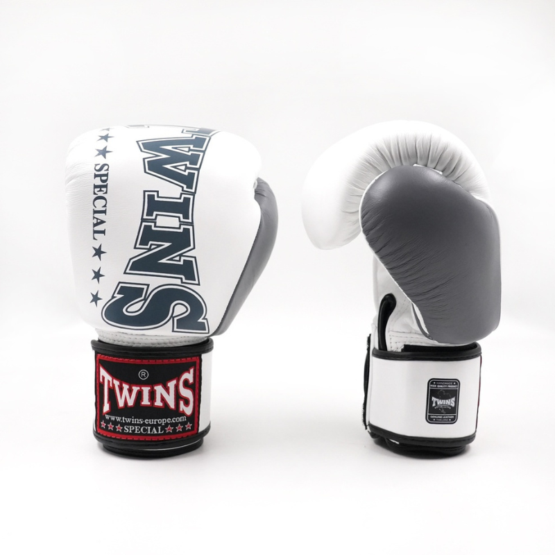 Guantes de boxeo Twins BGVL 8 Blanco/Gris