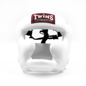 Casco da boxe bianco Twins HGL-3