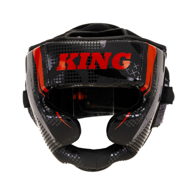 Kask bokserski King Pro Boxing Shogun 3 w kolorze czarno-czerwonym