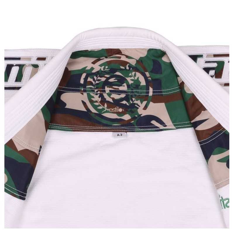 QUIMONO JIU JITSU TATAMI FIGHTWEAR ESTILO 5.0 BRANCO E CAMO