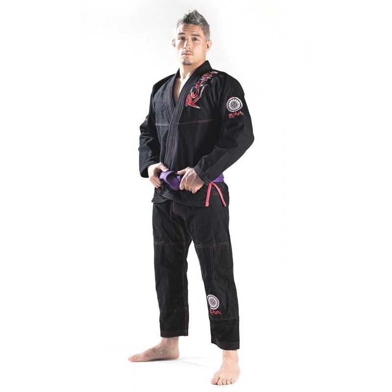 QUIMONO RONIN SAMURAI PRETO JIU JITSU