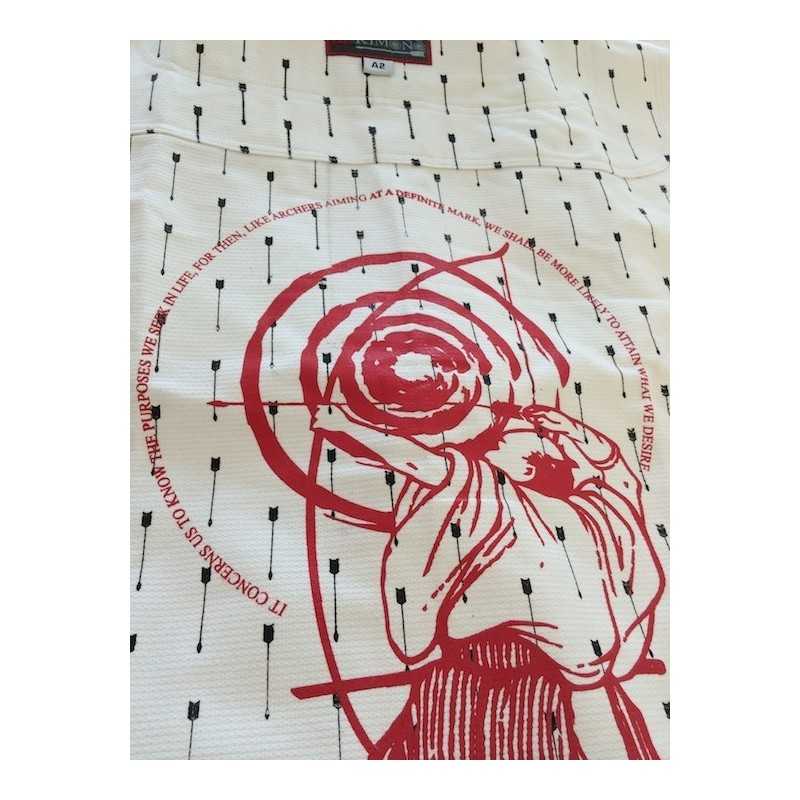 KIMONO JIU JITSU RONIN SAMURAI ARCHER BIAŁY