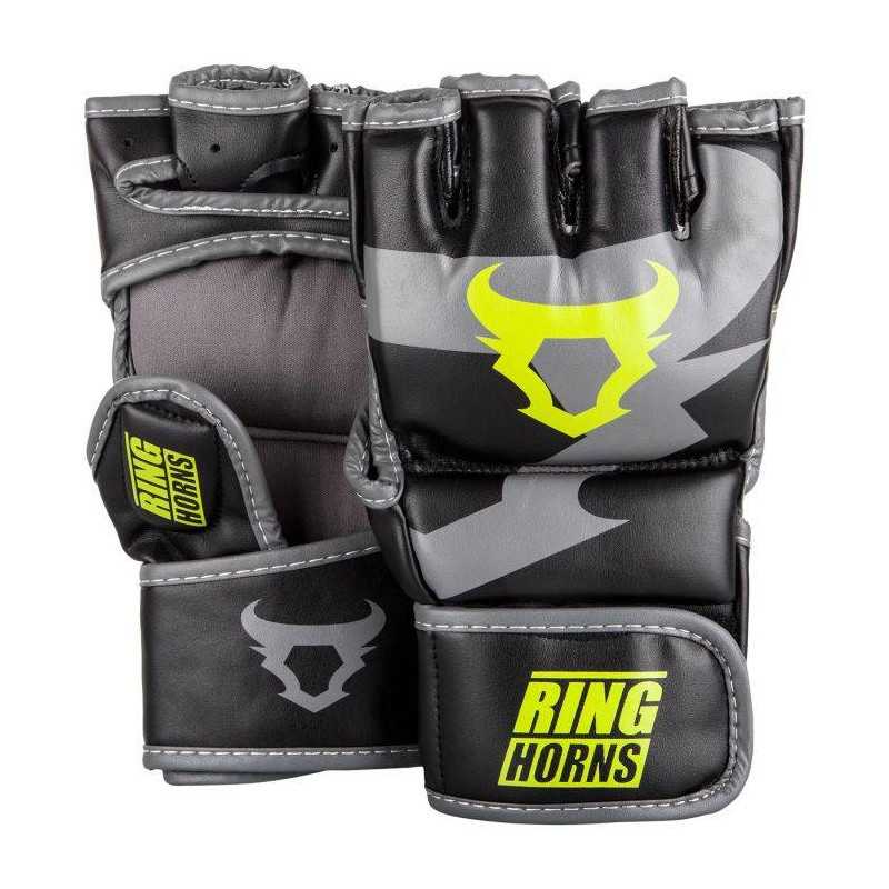 Gants de MMA Ringhorns Charger Noir/Jaune Fluo