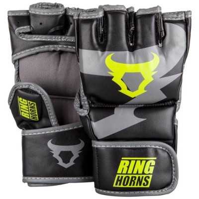 Gants de MMA Ringhorns Charger Noir/Jaune Fluo