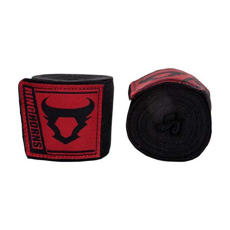 BANDAGES DE BOXE RINGHORNS CHARGER - NOIR - 4 MÈTRES